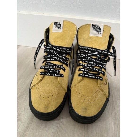 Vans Sk8 Hi Yellow Suede Mens Shoes Custom Artwork Bonita Applebum Size 8 main image 5